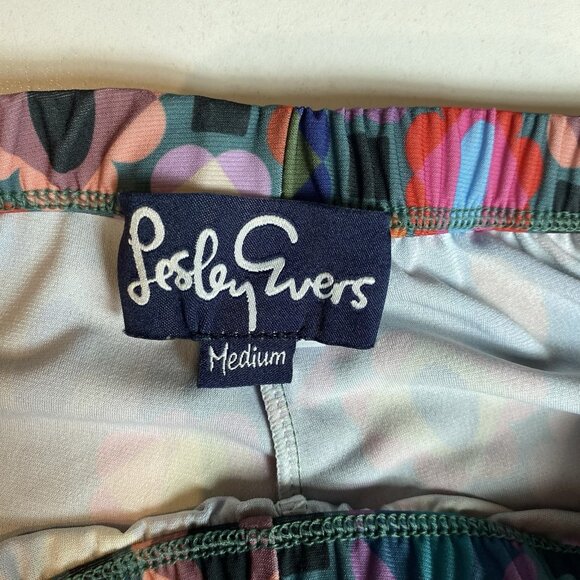 Lesley Evers Womens Pants Cropped Straight Leg Floral Colorful Hippie Artsy Sz M - Picture 4 of 9